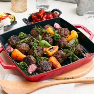 Staub Grillpfanne Mit Seitengriffen Quadratisch In Schwarz 9