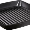 Staub Grillpfanne Mit Seitengriffen Quadratisch In Schwarz 17